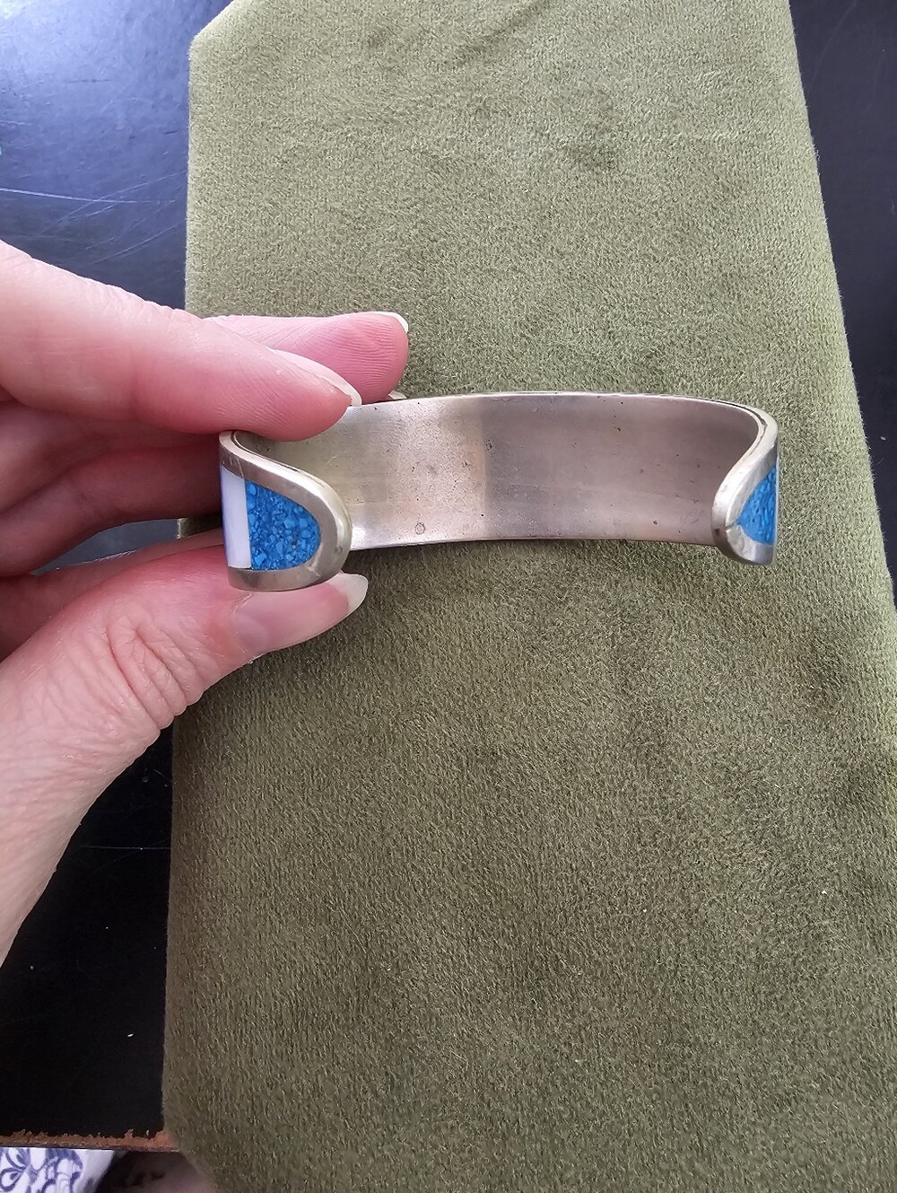 Vintage Alpaca Mexico Silver Cuff Bracelet - Picture 5 of 6